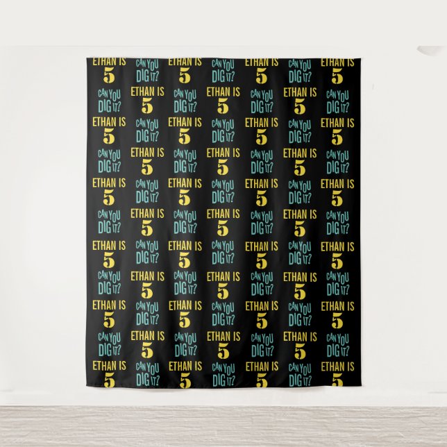 Party Backdrop Step and Repeat Boy Birthday (Front)