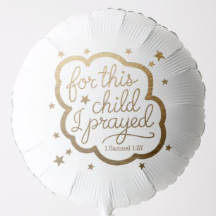 Party Ballon featuring: Bible verse 1 Samuel 1:27: Balloon