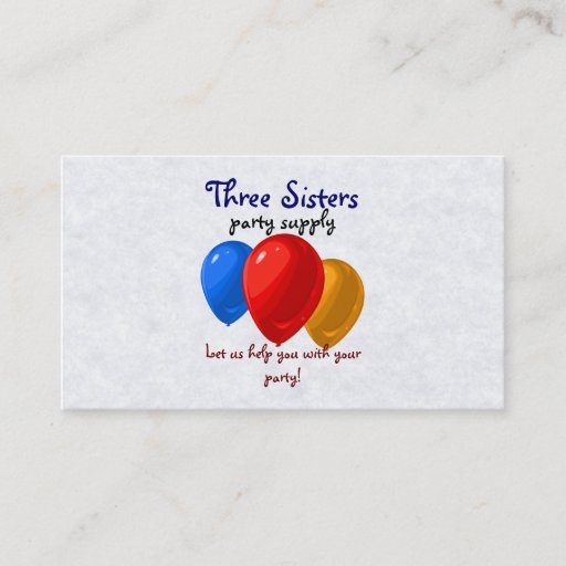 Customizable Party Balloon Business Cards