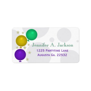 Party Balloons Address Labels by SayItNow at Zazzle