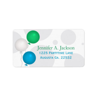 Party Balloons Address Labels