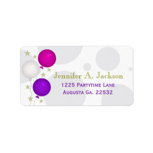 Party Balloons Avery Address Labels