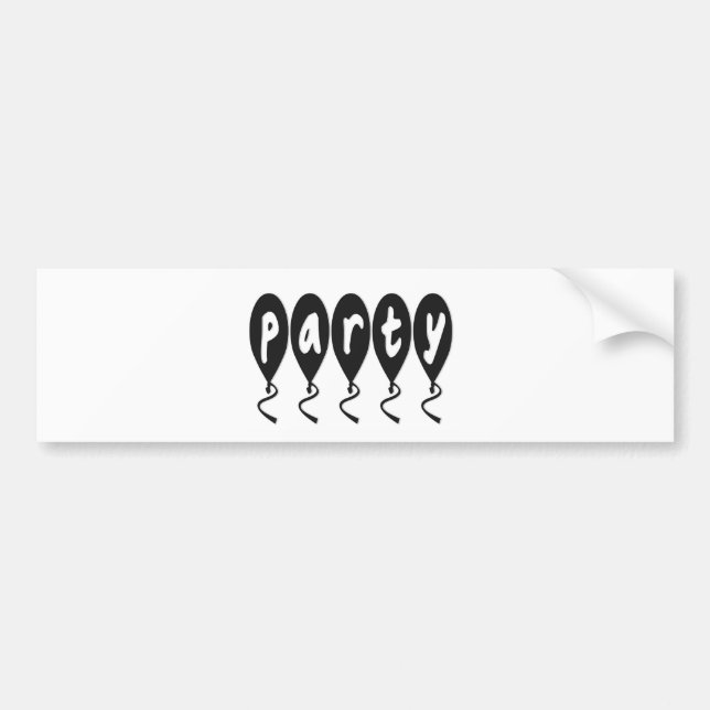 Party Balloons Bumper Sticker (Front)