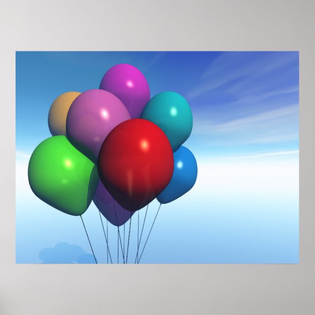 Party Balloons Bunch Print (Front)