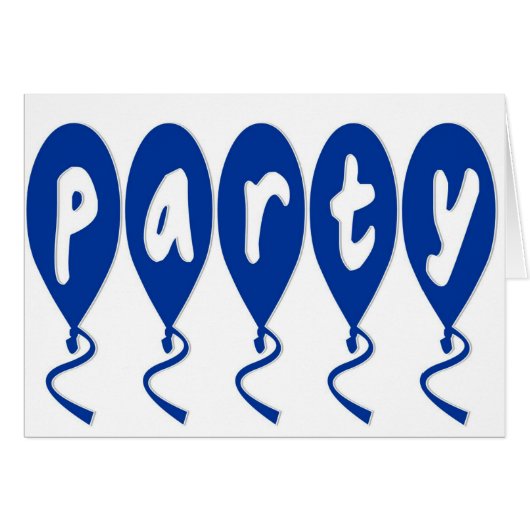 Party Balloons Cards (Front Horizontal)