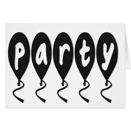 Party Balloons Cards (Front Horizontal)