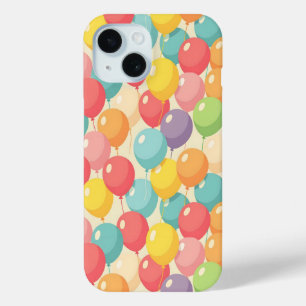 Party balloons in different colors iPhone 15 case