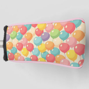 Party balloons in different colors golf head cover