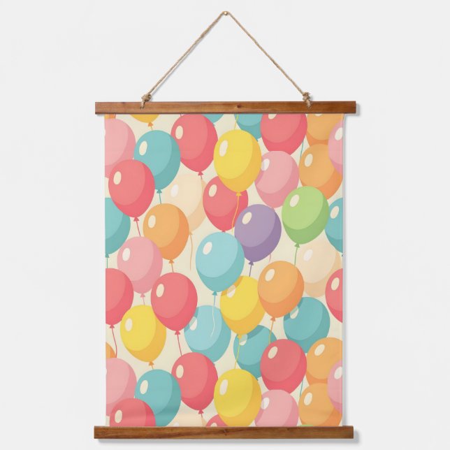 Party balloons in different colors hanging tapestry (Front)