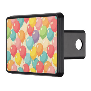 Party balloons in different colors hitch cover