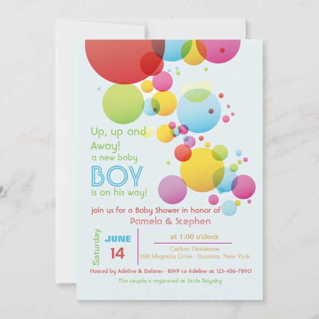 Party Balloons Invitation (Front)