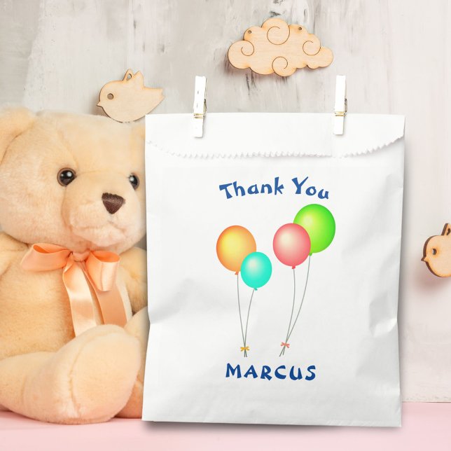 Party Balloons Kids Birthday Thank You  Favor Bag (Creator Uploaded)