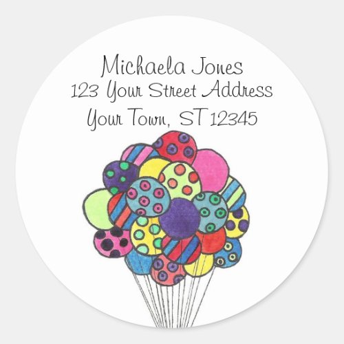 Party Balloons Labels