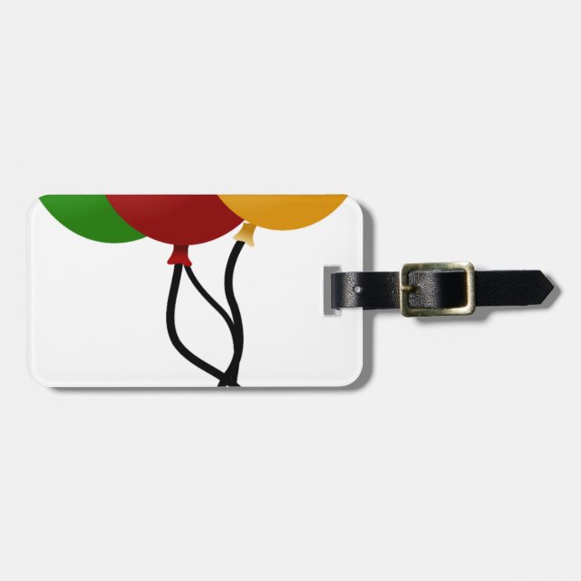Party Balloons Luggage Tag (Front Horizontal)