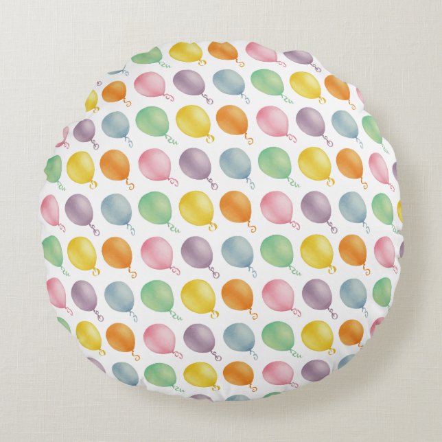 Party Balloons Rond Kussen Round Pillow (Front)