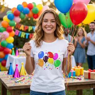 Party Balloons Womens T-Shirt