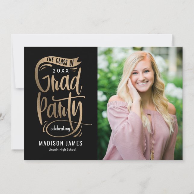 Party Banner Graduation Announcement Invitation (Front)