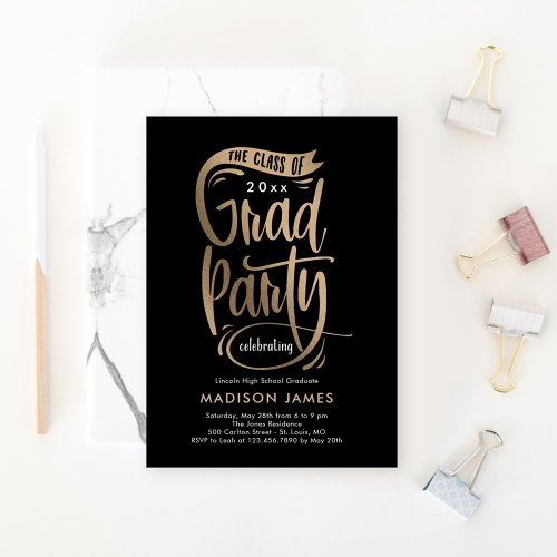 Party Banner Graduation Party Invitation