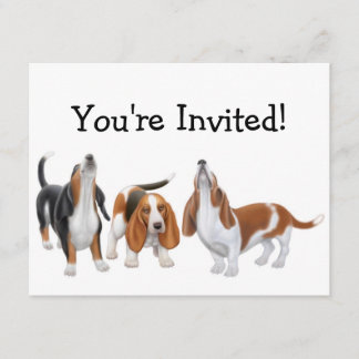 Party Bassets Invitation