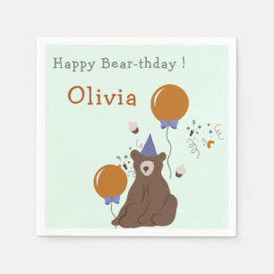 Party Bear Birthday Party Napkins