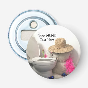 Party Bear Create a MEME customize personalize Bottle Opener
