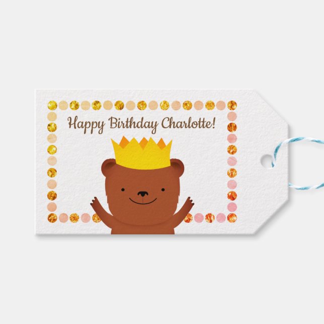 Party Bear Gift Tags (Front (Horizontal))