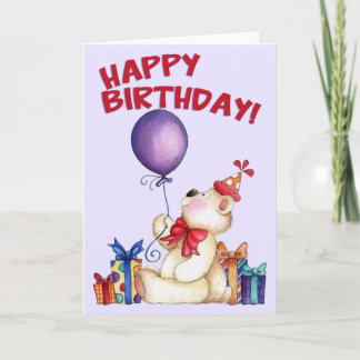 Party Bear - Greeting Card