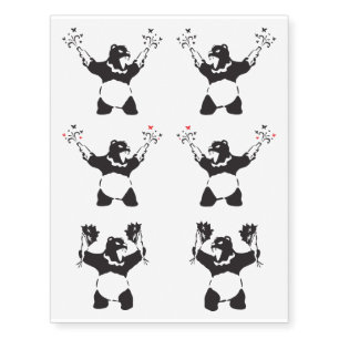 Party Bear Temporary Tattoos