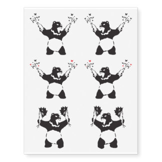 Party Bear Temporary Tattoos