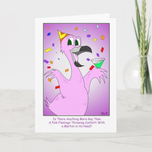 Party Bird Gay Birthday Card