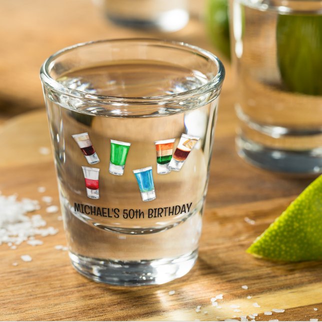 Party Birthday Drink Alcohol Party Personalized  Shot Glass (Creator Uploaded)