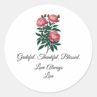 Party Birthday Shower Thank You Classic Round Sticker