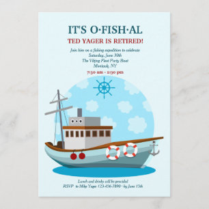 Party Boat Fishing Invitation