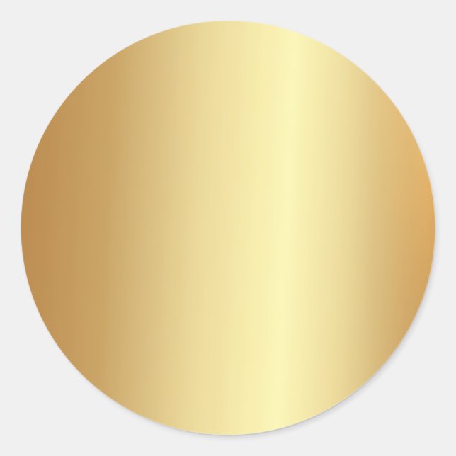 Party & Bridal & Wedding Shower Supplies Faux Gold Classic Round Sticker (Front)