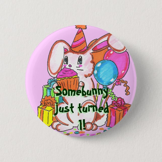 Party Bunny Button (Front)
