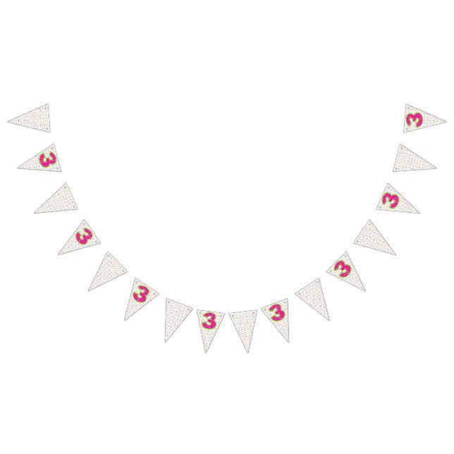 Party Bunting Banner/3rd Birthday Flags (All)