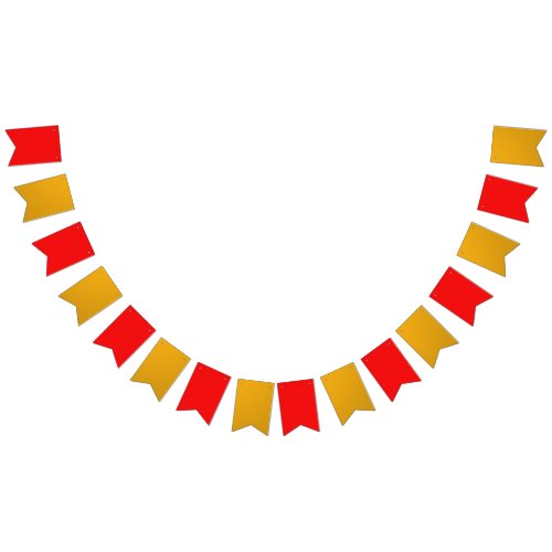 Party Bunting Banner RED GOLD