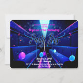 Party Bus Glow Party Club Hopping 21st Birthday Invitation (Front)