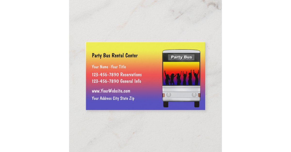 party-bus-rental-business-card-zazzle