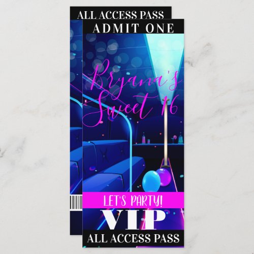 Party Bus Sweet 16 All Access Pass VIP Ticket