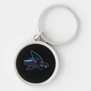 Party Bus Time Colorful Nightlife Celebration Bold Keychain