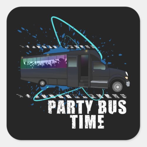 Party Bus Time Square Sticker