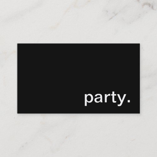 Party Business Card