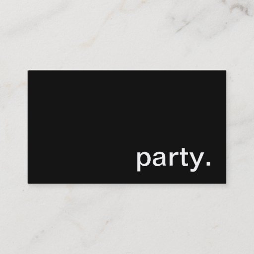 Customizable Party Business Card