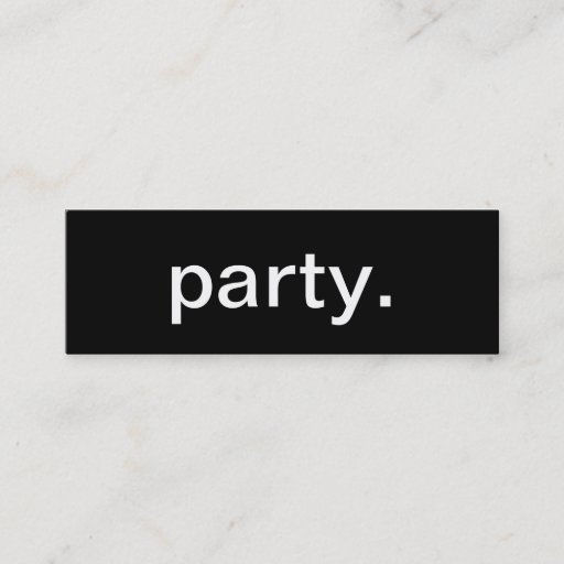 Customizable Party Business Card