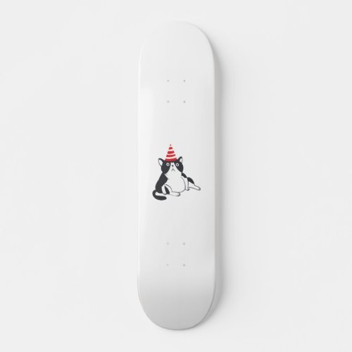 Party cat _ Choose background color Skateboard