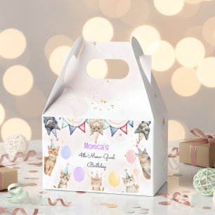 Party cats meow-gical kids birthday favor boxes