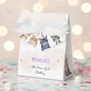Party cats meow-gical kids birthday favor boxes
