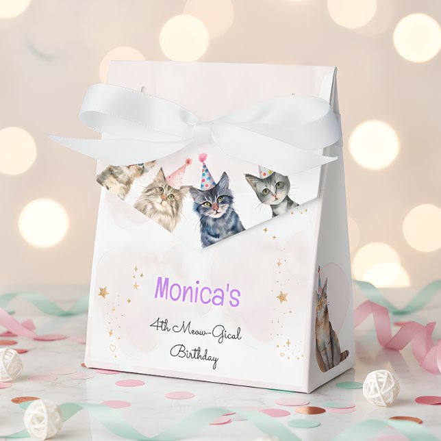 Party cats meow-gical kids birthday favor boxes (Creator Uploaded)