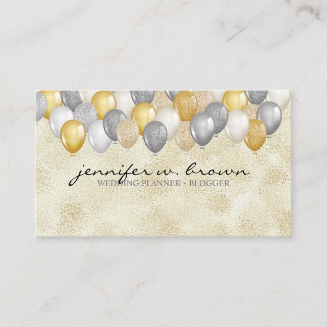 Party Celebration Balloons Business Card